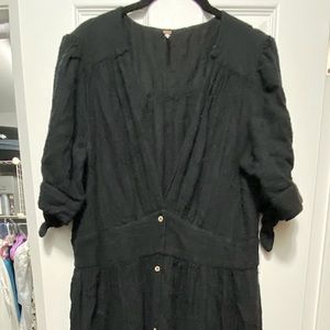 Free People soft linen midi dress